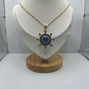 Big evil eye chain necklace